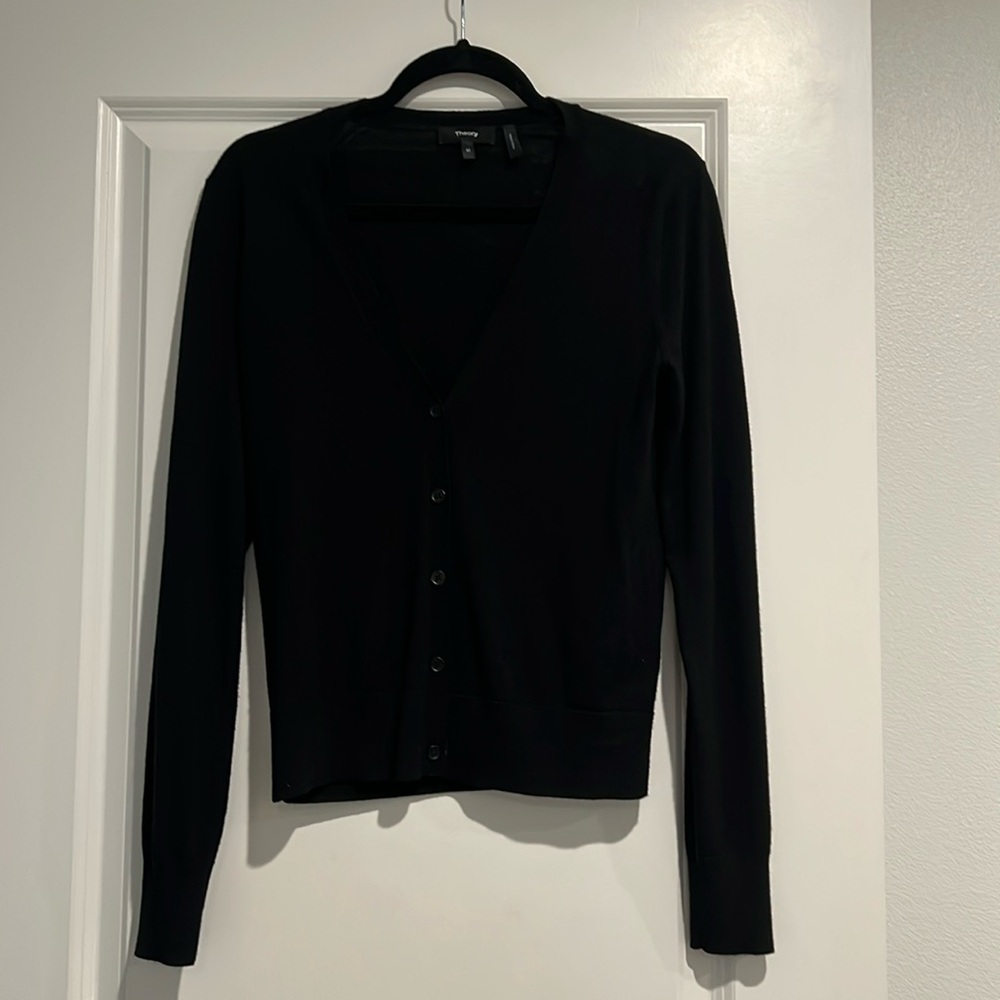 Theory black cardigan